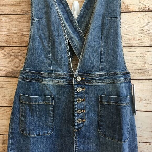 NEW WITH TAGS NEWBURY KUSTOM DENIM OVERALL DRESS - Picture 3 of 8